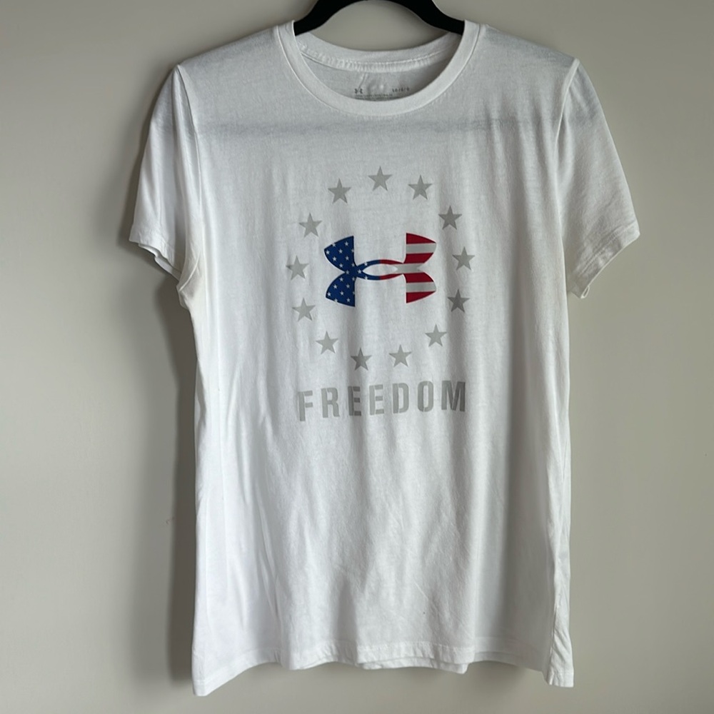 Under Armour Freedom USA Red, White and Blue Flag T Shirt with Stars